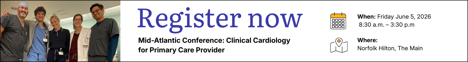 Mid Atlantic Conference: Clinical Cardiology for Primary Care 2026 Banner